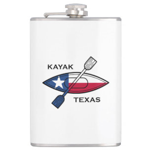Kayak Texas Flag Hip Flask