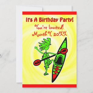 Kayak Themed Party Invitation