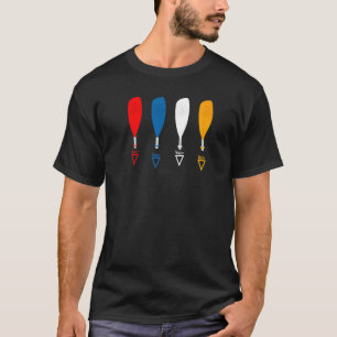Kayak Water Element Kayaking Zodiac Sign Paddle T-Shirt