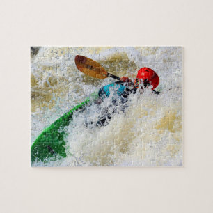 Kayak Whitewater Adrenaline Rush - 8x10 Jigsaw Puzzle