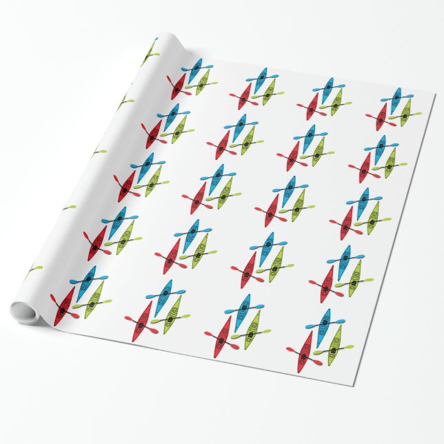 kayak wrapping paper (Unrolled)