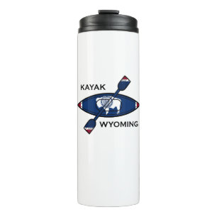 Kayak Wyoming Flag Thermal Tumbler