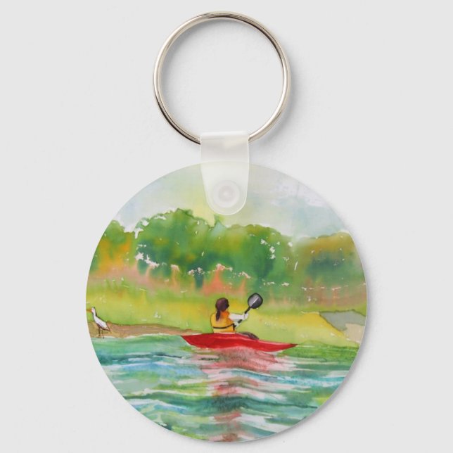 Kayaker Key Chain for the Kayak Lover (Front)