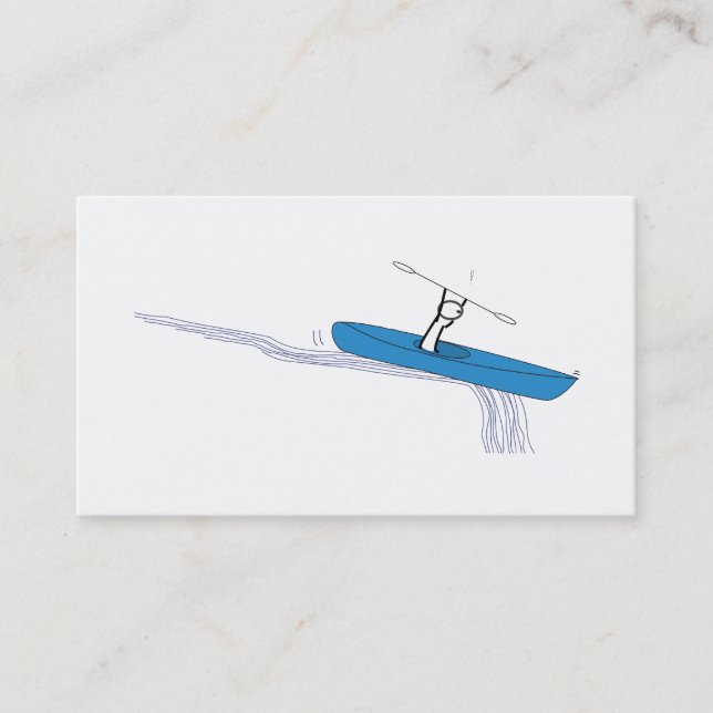 Kayaker on the water business card (Front)