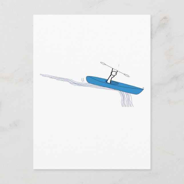 Kayaker on the water postcard (Front)