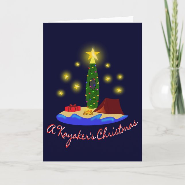 Kayakers Christmas Card (Front)