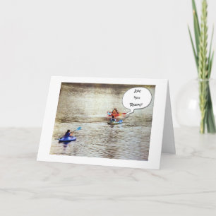 ***KAYAKER'S* GREETING FOR A "VERY HAPPY BIRTHDAY" CARD