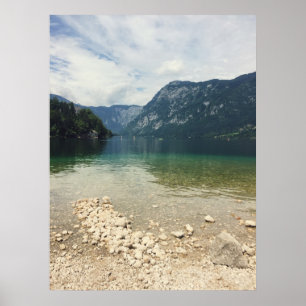 Kayakers in the Distance on the Lake Photo Poster