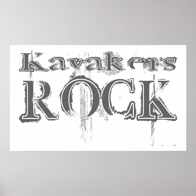 Kayakers Rock Poster (Front)