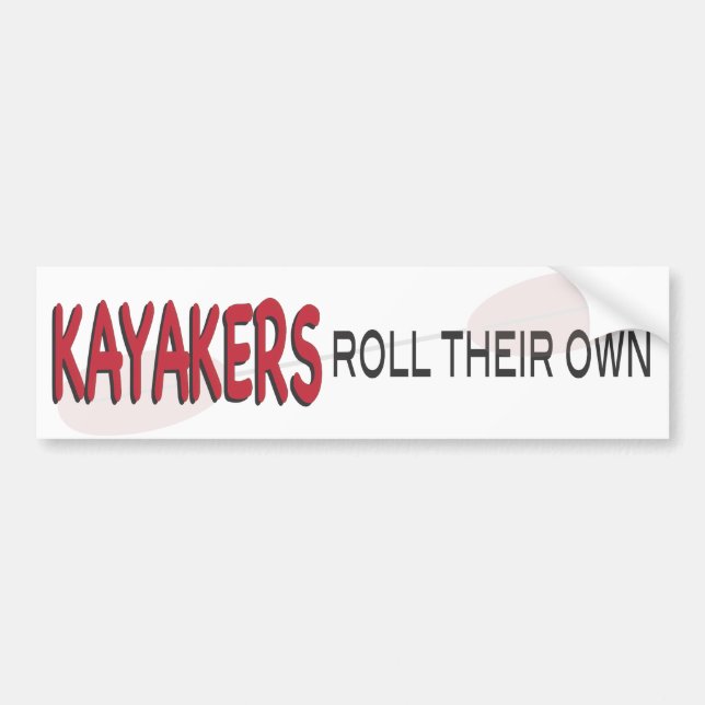 Kayakers Roll Bumper Sticker (Front)