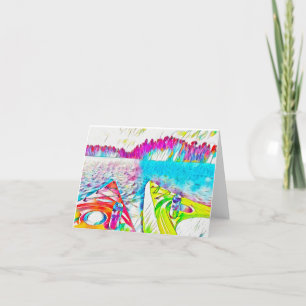 Kayakers Small, 4" x 5.6" Folded Thank You Card