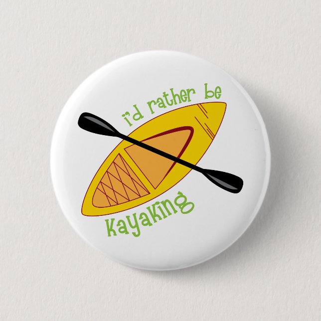 Kayaking 6 Cm Round Badge (Front)