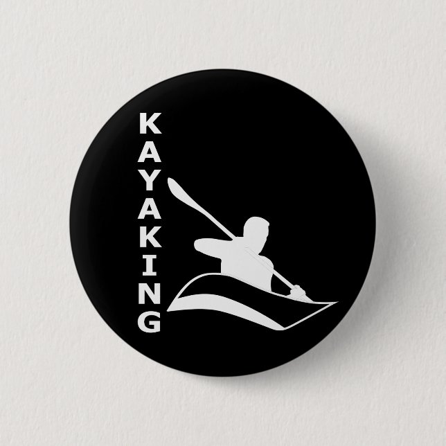 Kayaking 6 Cm Round Badge (Front)