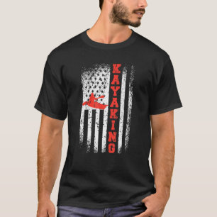 Kayaking American Flag Kayak Usa Canoe Patriotic K T-Shirt
