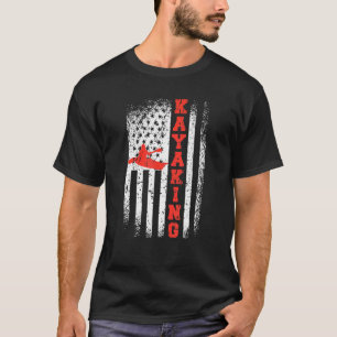 Kayaking American Flag Kayak Usa Canoe Patriotic K T-Shirt