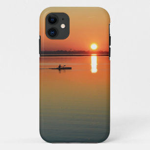 Kayaking at sunset iPhone 11 case