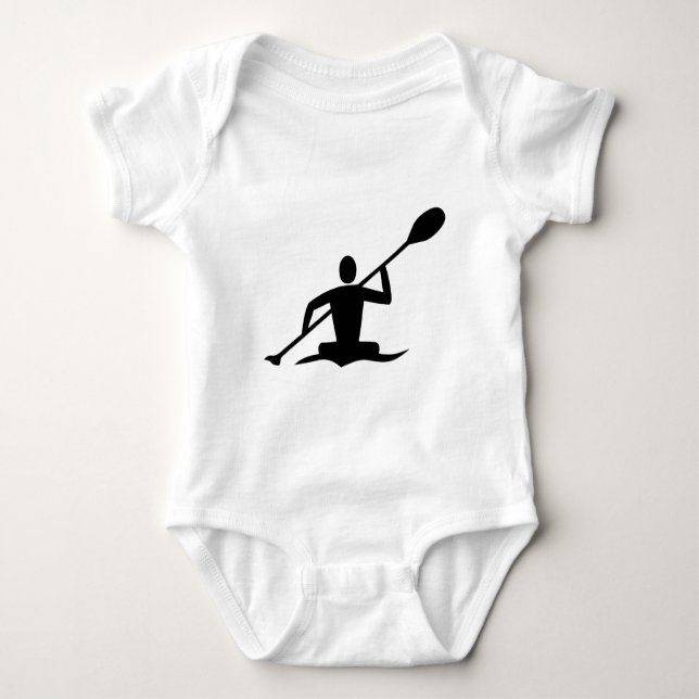 Kayaking - Black Baby Bodysuit (Front)