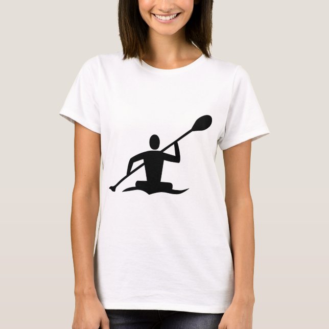 Kayaking - Black T-Shirt (Front)