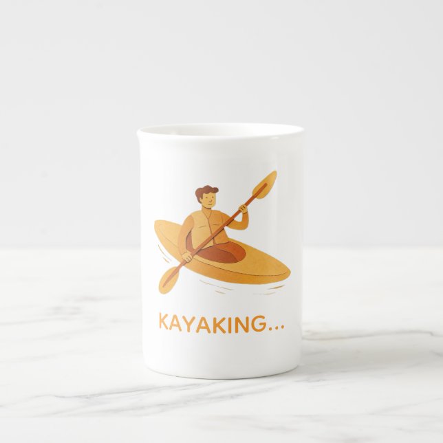 Kayaking Bone China Mug (Front)