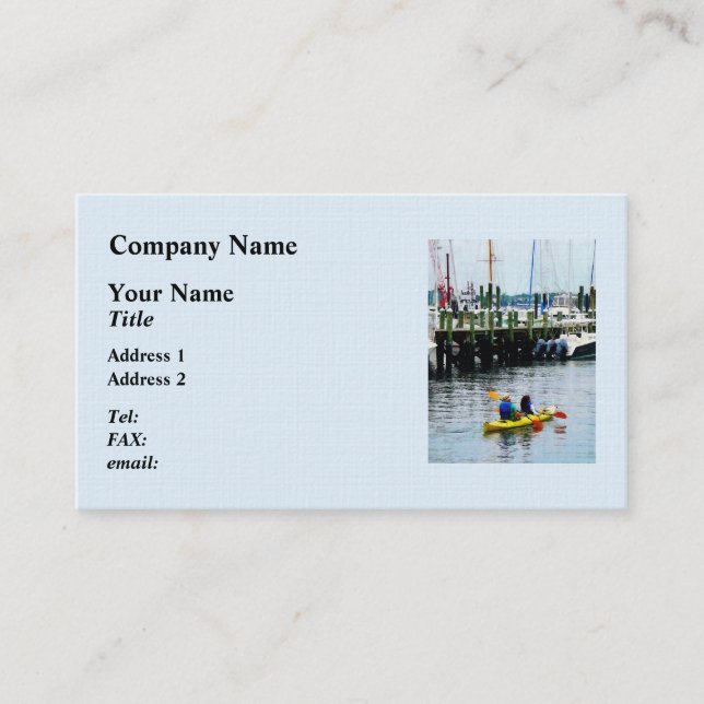 Kayaking Bristol RI Business Card (Front)