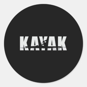 Kayaking Canoe Kayak Paddle Canoeing Funny Gift Classic Round Sticker