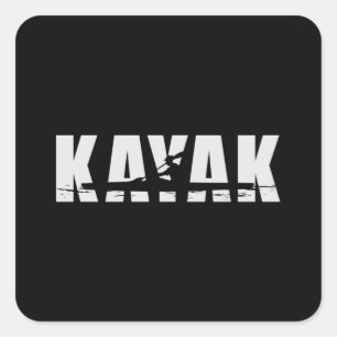 Kayaking Canoe Kayak Paddle Canoeing Funny Gift Square Sticker