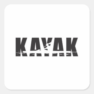 Kayaking Canoe Paddle Canoeing Funny Gift Idea Square Sticker