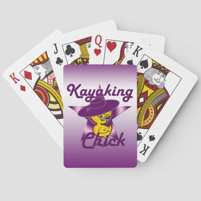 Kayaking Chick #9 Playing Cards (Back)