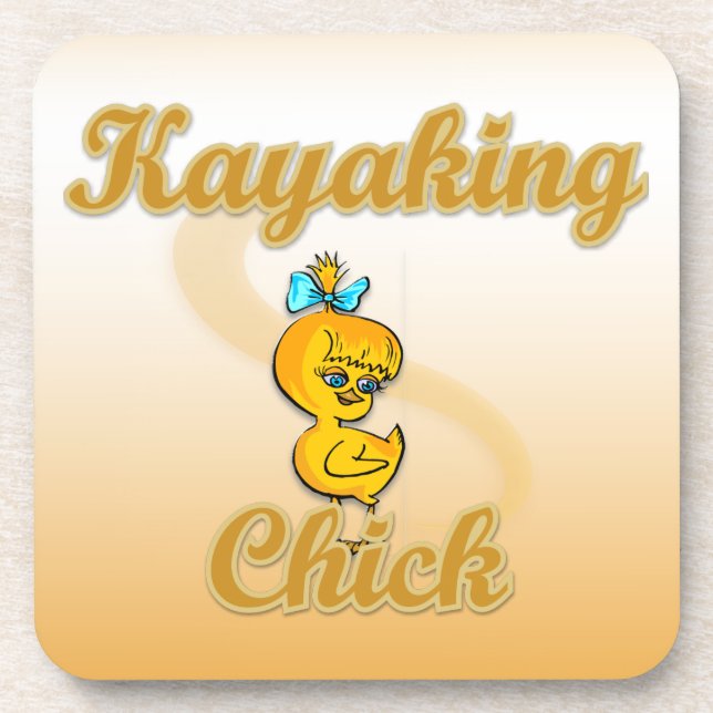 Kayaking Chick Coaster (Front)