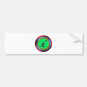 Kayaking designs bumper sticker