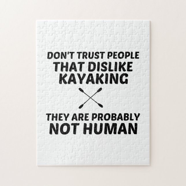 KAYAKING DISLIKE NOT HUMAN JIGSAW PUZZLE (Vertical)