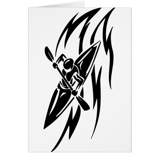 Kayaking Extreme Sport Graphic in Black & White (Front)