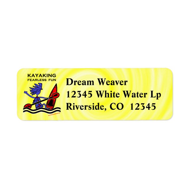 Kayaking Fearless Fun Address Label Return Address Label (Front)