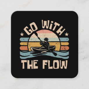 kayaking-funny square business card