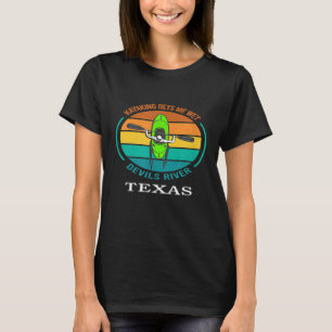 Kayaking Gets Me Wet Devils River Texas Vintage Gi T-Shirt