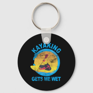 Kayaking Gets Me Wet Halloween Fun   Key Ring
