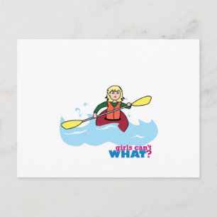 Kayaking Girl - Light/Blonde Postcard