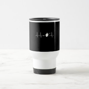 Kayaking Heartbeat Travel Mug