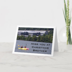 KAYAKING HUMOR AS I MISS BROTHER AT CHRISTMAS HOLIDAY CARD