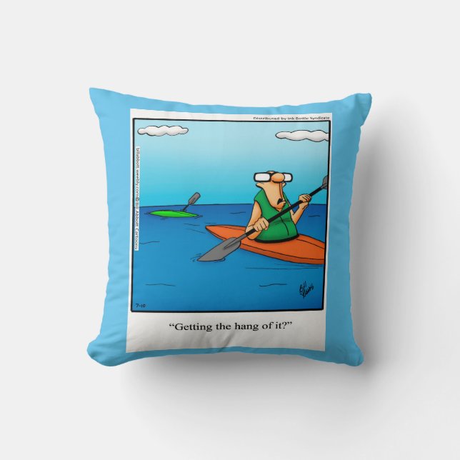 Kayaking Humour Pillow Gift (Front)