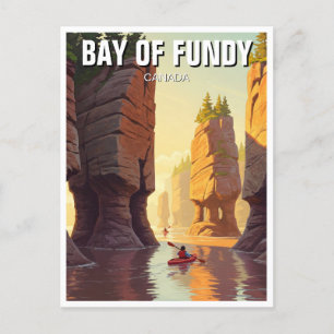 Kayaking in Bay of Fundy Nova Scotia Canada Postcard