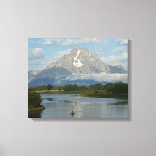 Kayaking in Grand Teton National Park Canvas Print