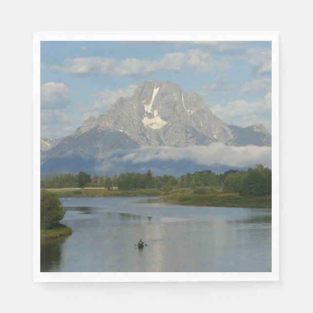 Kayaking in Grand Teton National Park Napkin (Front)