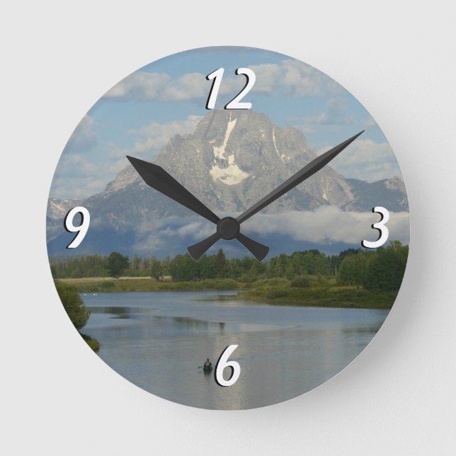 Kayaking in Grand Teton National Park Round Clock (Front)