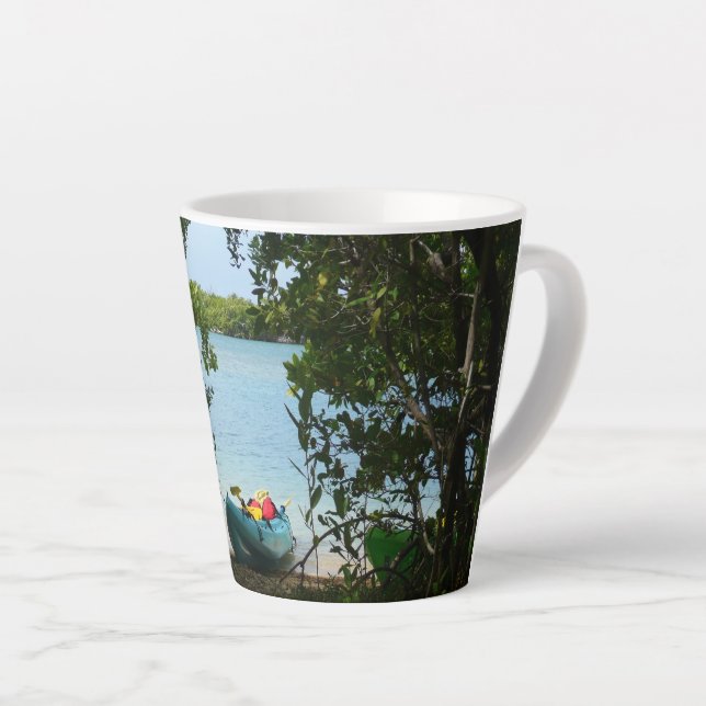 Kayaking in St. Thomas US Virgin Islands Latte Mug (Right Angle)
