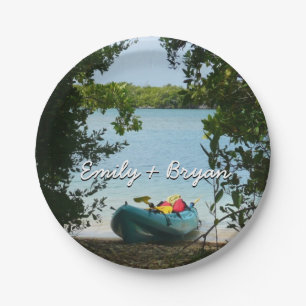 Kayaking in St. Thomas US Virgin Islands Paper Plate