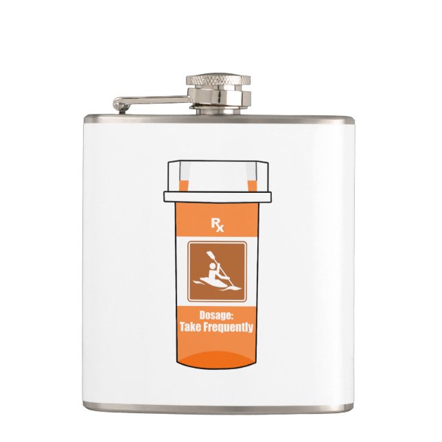 Kayaking Is My Drug Hip Flask (Front)