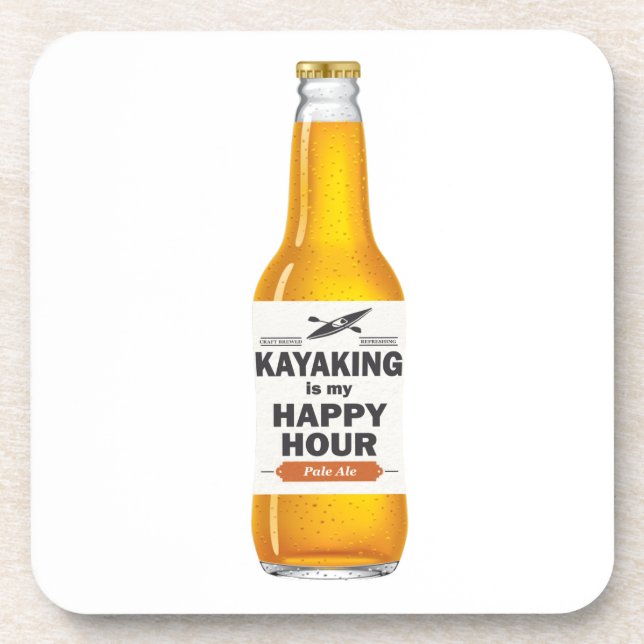 Kayaking Is My Happy Hour Coaster (Front)