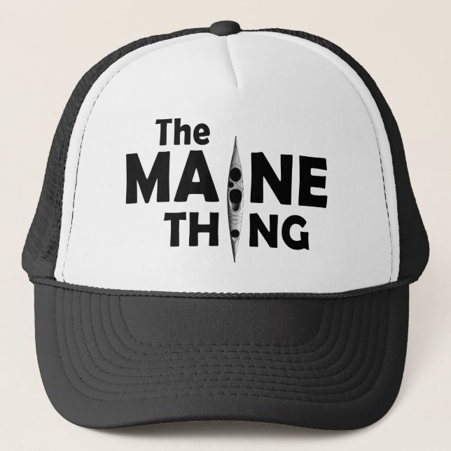 Kayaking Is The Maine Thing Trucker Hat (Front)