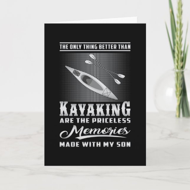 Kayaking Kayak Canoe Canoeing Paddle Funny Gift Card (Front)